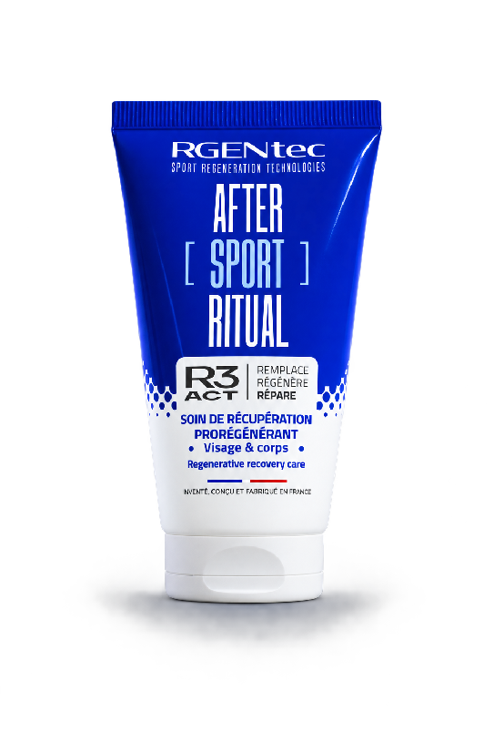 Tubo de The Sport Ritual, crema ligera calmante de recuperación cutánea